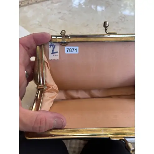 Vintage Gold Evening Clutch With Chain Strap