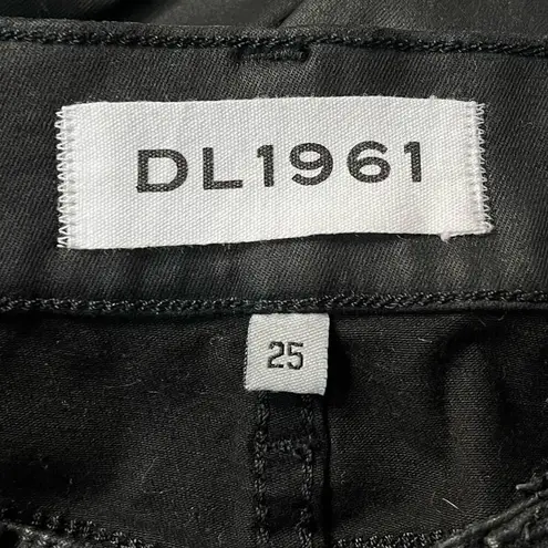 DL1961 Florence Maternity Instascupt Skinny Jeans Matte Black Size 25
