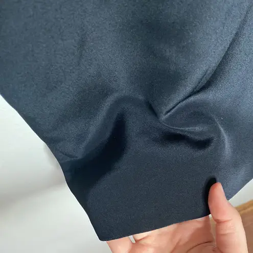 Jenni Kayne black beaded silk slip knee length pencil skirt size 4