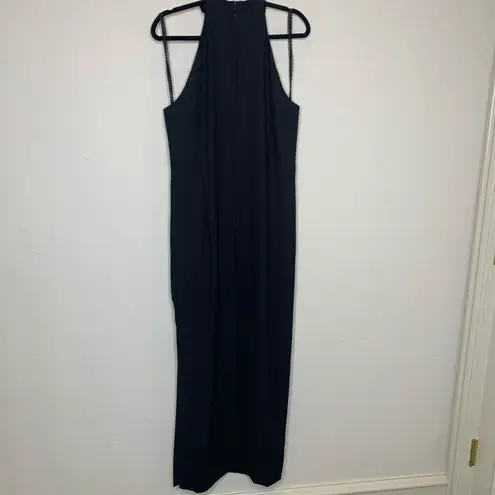 Karen Millen Vintage Karen Miller Maxi Dress Formal w Jacket Rhinestone Trimmed Sz 18