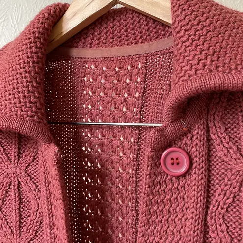 Anthropologie Stunning Parena 100% wool knitted made in Hong Kong long cardigan