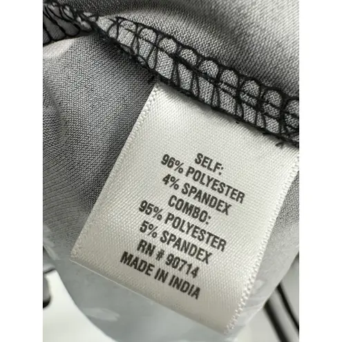 MSK Womens Black Floral Top Size XL Bell Sleeve Boho Whimsigoth Dark Fairy