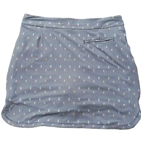 Peter Millar  Skort Women's XL Golf Alice Petal Hem Blue Stretch New With Tags