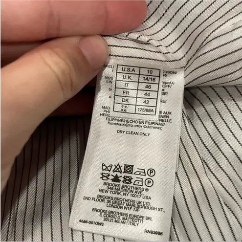 Brooks Brothers Red Fleece Houndstooth Peacoat 10