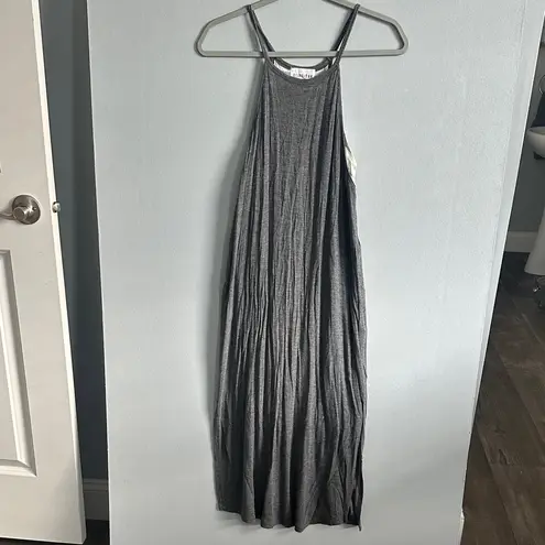 Olive & Oak Gray Striped Maxi Dress