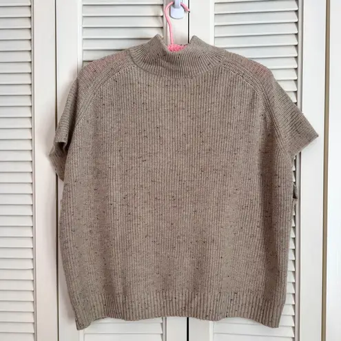 Elliott Lauren Quarter Zip Sweater Tan Size M