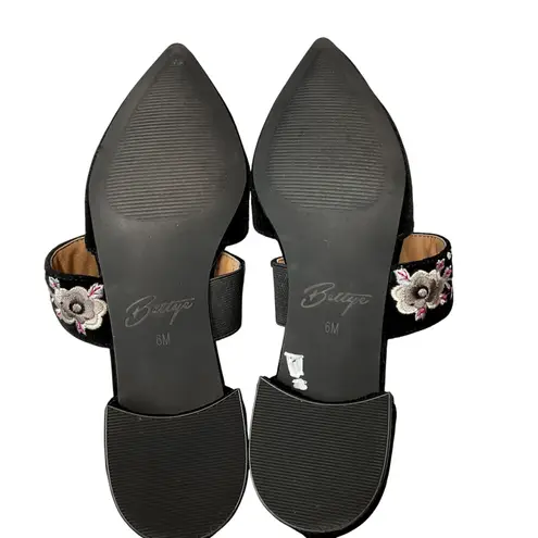 Bettye Muller Women's Jamisen Velvet Floral Embroidered Slip On Flat Shoes Sz 6 - Image 11