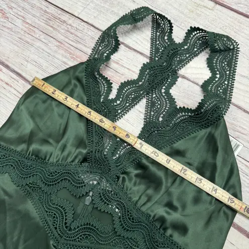 The Kooples Guipure Lace Trim Dress Emerald Green Silk Size 3 = US Large NEW