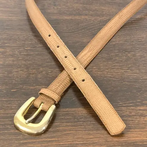 Vintage TJW by Mervyns Women's X035 Snakeskin Belt ML Tan