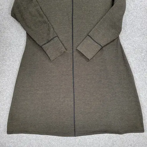 Cloud Chaser Sweater Dress Womens 2X Brown Olive Seamed A-line Pull On Midi