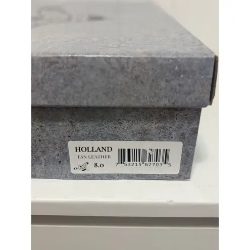 FREEBIRD by Steven Holland Tan Leather Tall Boots Buckle Side Zip Block Heel