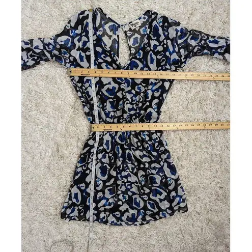 Show Me Your Mumu  Rainy Mini Dress Black White Blue Small