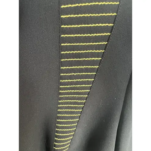 Escada Vintage Navy Blue Gold Stripe Embroidered Blazer Jacket Size 38 Medium