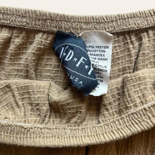 Y2k vintage boho cottagecore midi skirt Large Tan