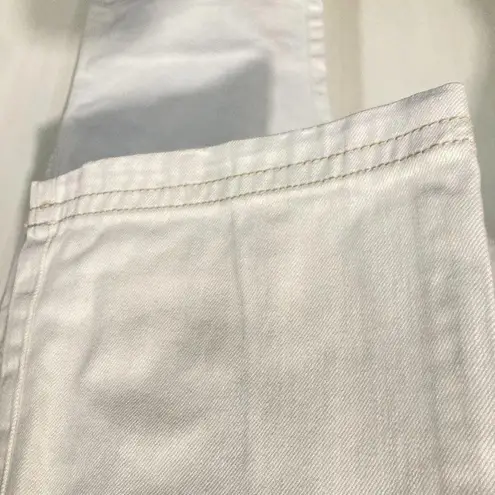 Toy G. women's size 30 button fly 100% cotton jeans 33x37 can roll to shorten White