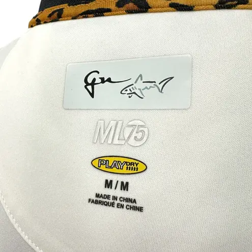 Greg Norman | Medium | ML75 Leopard Accent Play DRY Sleeveless Polo Golf Shirt