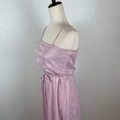 Vintage 2 piece rose print lace knit maxi dress womens *6 pink SoftGirl Coquette