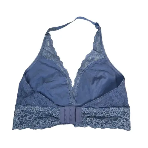 Soma Womens M Bralette Lace Halter in Periwinkle Blue