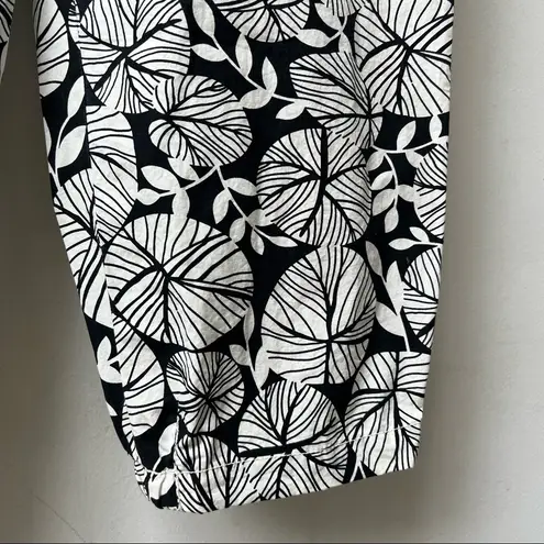 Magaschoni Summer Tropical Print Cotton Capris size 8