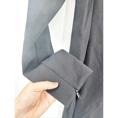 Max Mara Black Onore Long Sleeve Jersey Midi Dress Size 12