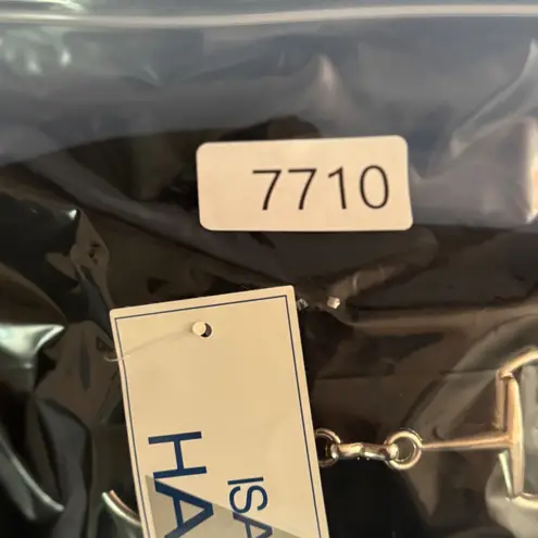 Isaac Hazan Skirt Size 6 Black Mini Silver Buckle Preppy Mod Indie Sleaze Y2K