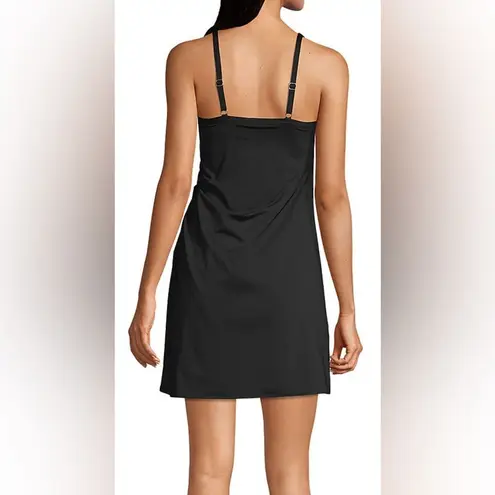 Lands’ End Sweetheart Swim Dress One Piece Swimsuit Black 14 NWT IN PACKAGE