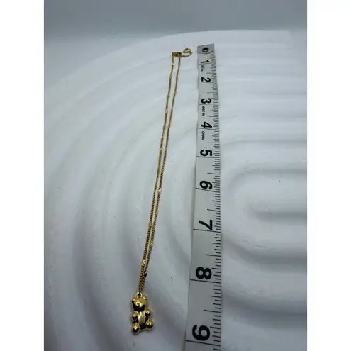 Gold Teddy Bear Pendant Necklace – 14K Plated Stainless Steel Chain