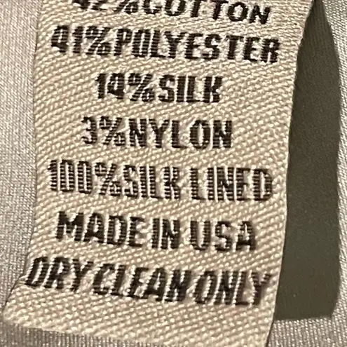 Stunning Lela Rose Designer Abstract Pattern Silk Lined Brocade Midi Dress 8 Green