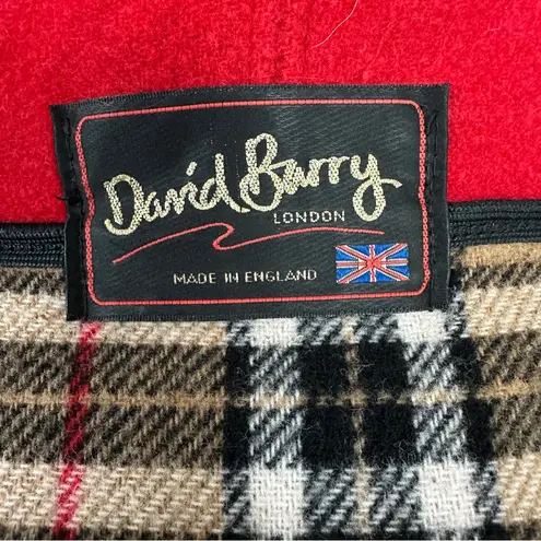 VINTAGE DAVID BARRY Red Reversible Wool Cape Size undefined