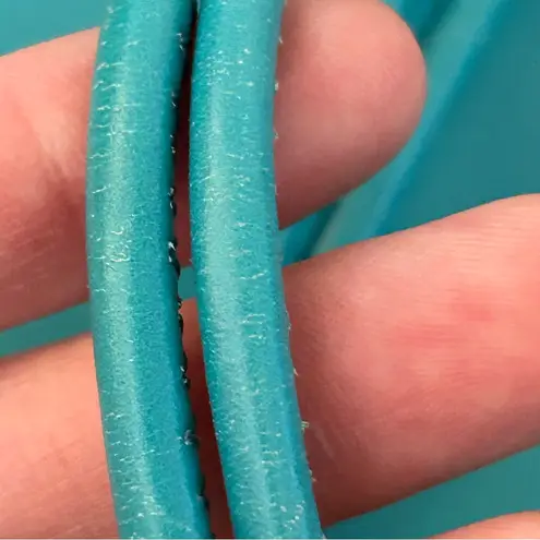 Elliott Lucca Turquoise green leather trim straw rattan woven stiff basket bag