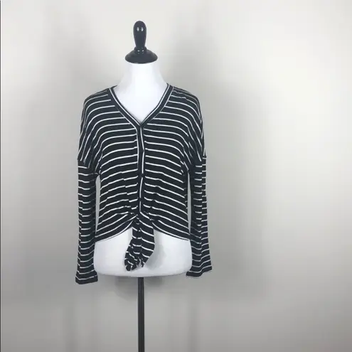 Good Luck Gem Top Striped Tie Front