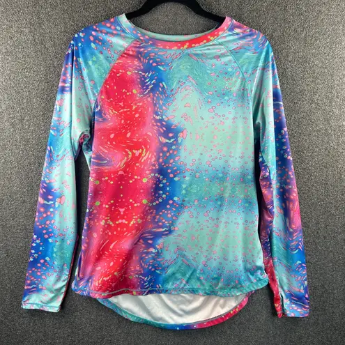 Reel Legends Women Keep It Cool Top Shirt Size XL Long Sleeve Colorful Fishing