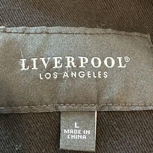 Liverpool Jean Co. Black Knit Denim Jacket New!