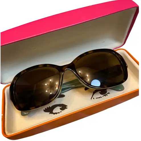 Kate Spade New York AKIRA Polarized Tortoiseshell Sunglasses with Case Brown