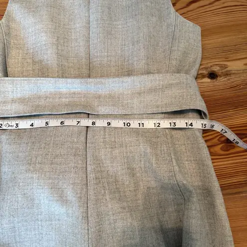 J. Crew Dress Women's Sz 4 Gray Wool Sleeveless Belted Career Office Staple EUC