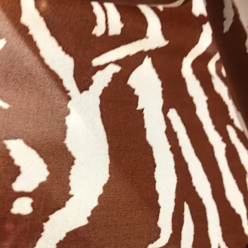 Very J V ery j brown and white sheer long sleeve mini dress size small