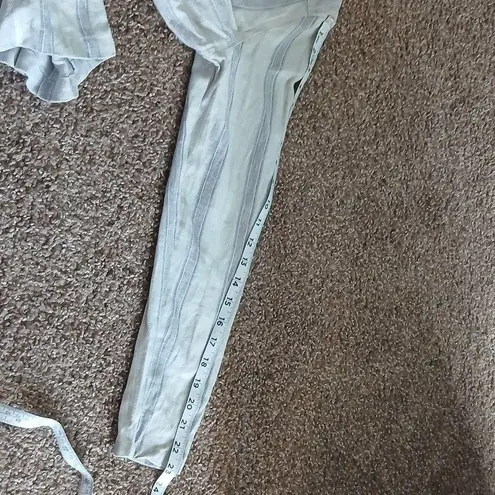 FATE. NWOT light blue striped open front drape cardigan size small