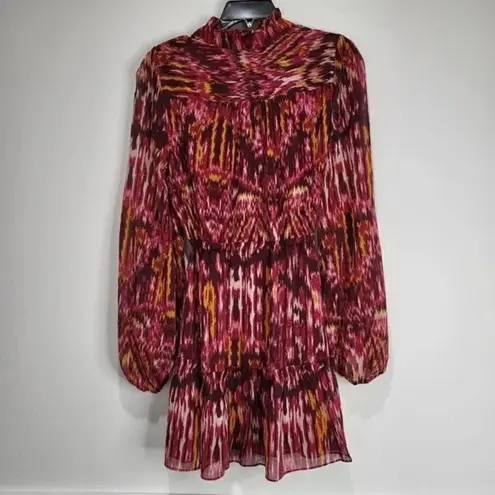 NWT Revolve House of Harlow 1960 Blouson gold fleck mini Boho Dress size 6 Red