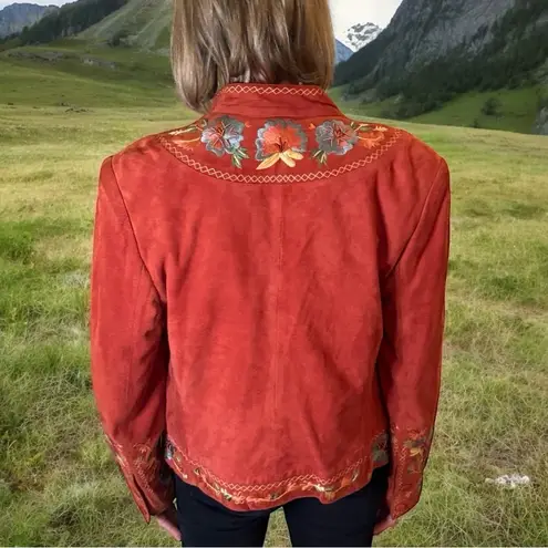 Double D Ranch heavily embroidered suede leather jacket (oversized)