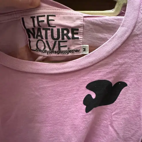 Freecity Artists Wanted Pink Long Sleeve Shirt with Dove Logo Size M