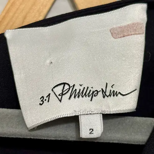 3.1 Phillip Lim Black Satin Cutout Keyhole Gala Formal Maxi Dress Size 2