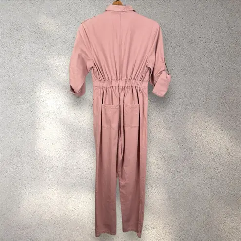MINKPINK MPD by Mink Pink Dusty‎ Rose Boiler Utility Workwear One Piece Jumpsuit Sz L