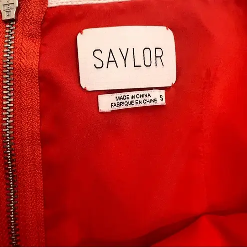 Saylor x Revolve Womens Strapless Midi Dress Sz S Orange Eyelet Party Wedding