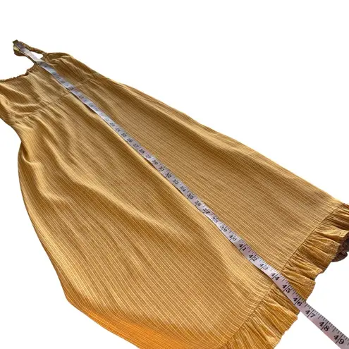 Faithfull the Brand Noemie MIDI Dress Yellow Striped Ruffle Tank Revolve US 6