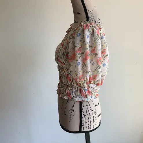 Lucy Paris Floral Crop Top Sz Small