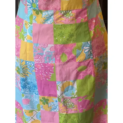 Lilly Pulitzer  Patchwork Floral Back Tie Dress Sz. 4 Vintage White Label