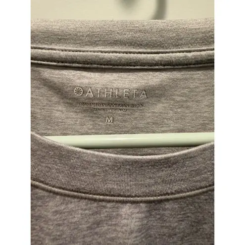 Athleta  Uptempo Elevate Long Sleeve Athletic Top Grey Medium M Sweat Wicking