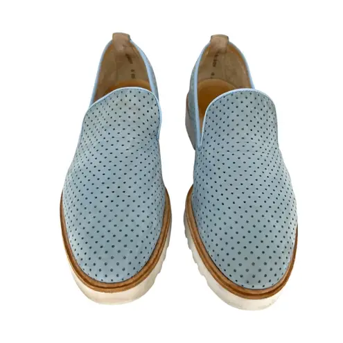 Paul Green Cailey Loafer Light Blue Perforated Slip-on White Sole Size 8 US