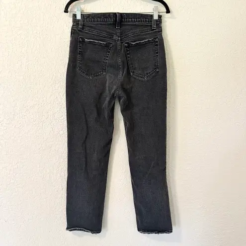 Abercrombie & Fitch Ankle Straight Ultra High Rise Jeans in Washed Black Size 27