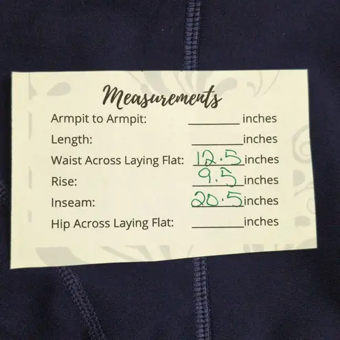 G Label Goop Navy Blue High Waist Stitching Detail Leggings Pants Size S